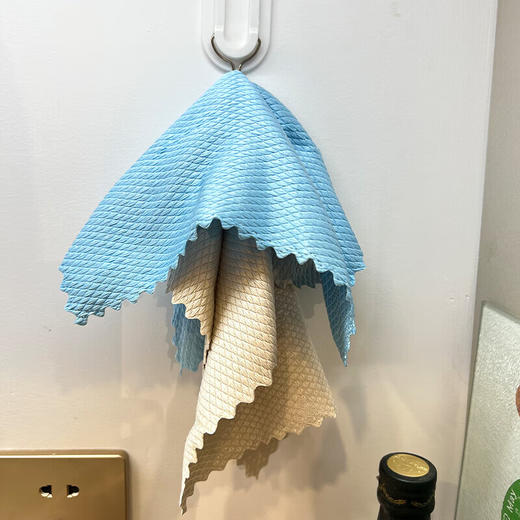 韵舒雅 去污鱼鳞清洁布5条（颜色随机） 吸水性强柔软亲肤擦拭无痕不留毛刺 商品图9