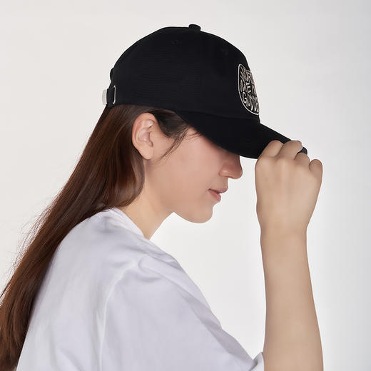 大英博物馆 巴斯特系列 萌猫鸭舌帽棒球帽 黑色 商品图2