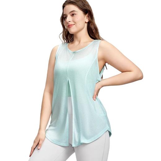 【限时秒】YOGACODE【火树银花系列】一衣四穿胖mm显瘦上衣宽松透气瑜伽服罩衫DWA215166 商品图4