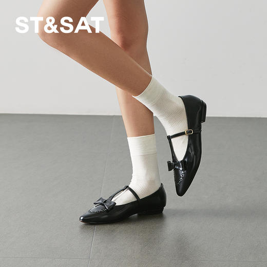 【精选牛皮】星期六复古英伦风镂空玛丽珍SSD1111191 商品图4