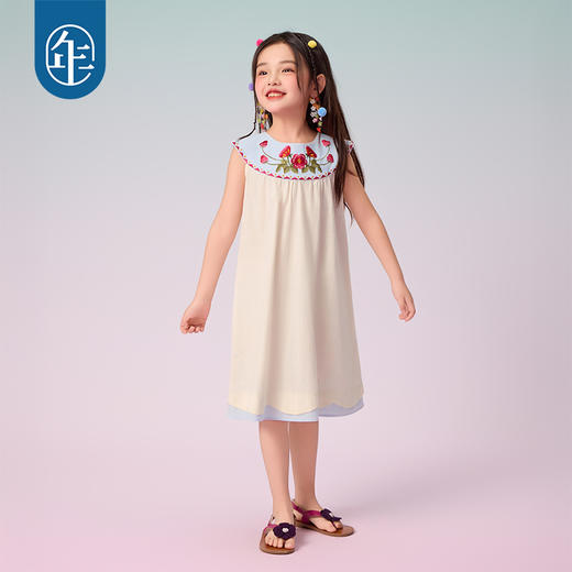年衣童装女童2025年夏季新款中国风可爱公主莓果达利‌连衣裙 商品图3