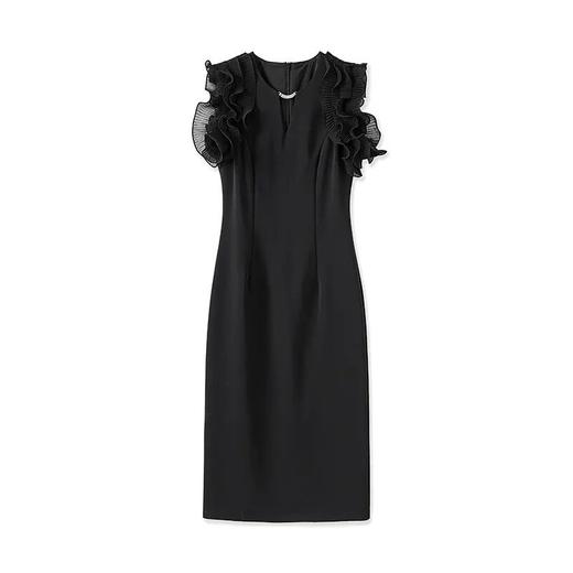 【高货wl】全新升级【铂金会员293/天猫399/差价106】(55508) 洛诗琳春夏新款连衣裙优雅气质名媛风木耳边露肩包臀裙女 商品图4