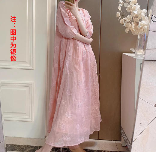 裁缝学苑AQ444连衣裙纸样女装禅意盘扣中长款复古棉麻长裙子样板 商品图6