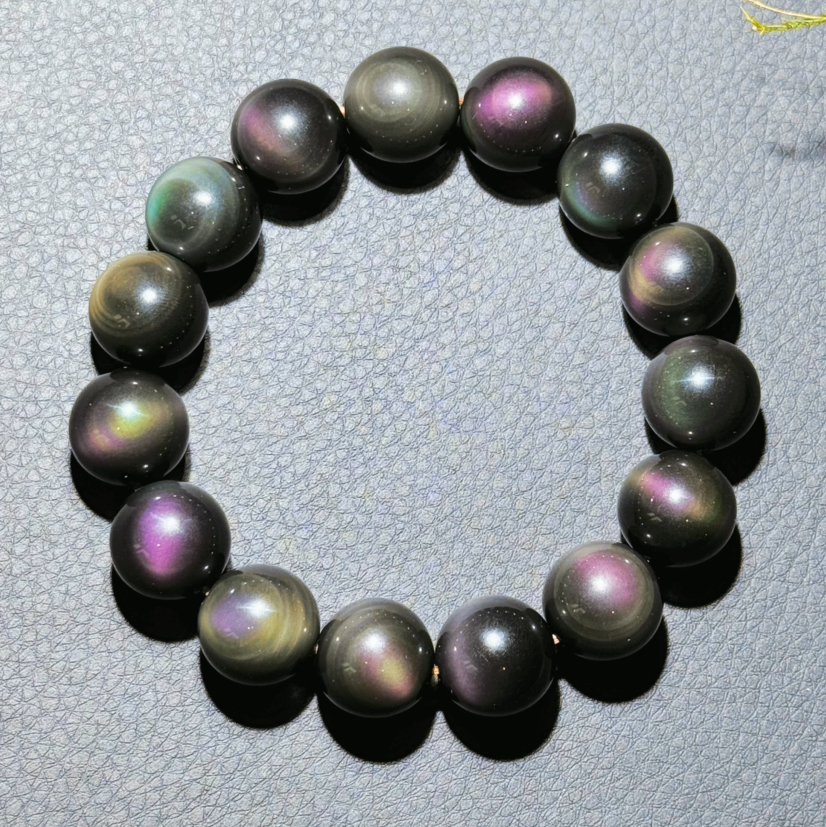 [ 绮炫 ]  彩虹眼黑曜石手串