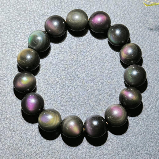 [ 绮炫 ]  彩虹眼黑曜石手串 商品图0