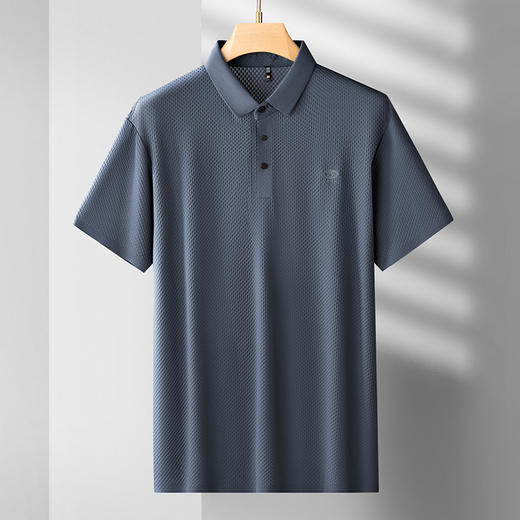 【冰丝无痕】【DDS】大依优型大码男装短袖POLO衫透气加肥加大大号半袖体恤上衣男士胖子 商品图0