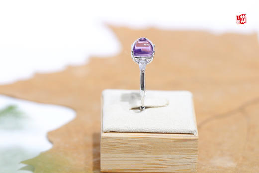 紫水晶戒指【紫韵】，925银镶 商品图1