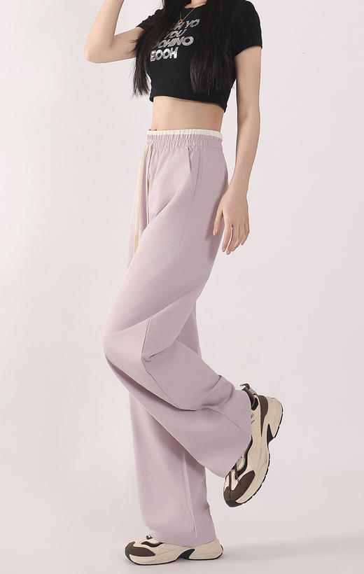 【青乔慕染·夏季直筒撞色柔丝裤】 显高，显瘦，显腿长！ 商品图8