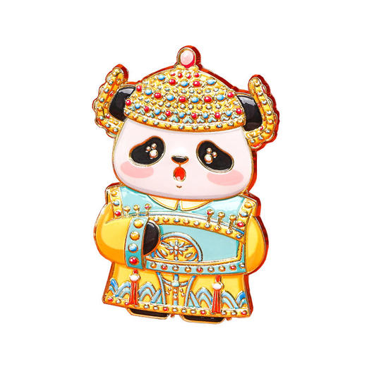 凤冠熊猫金属冰箱贴 可爱中国风卡通国潮磁吸纪念品礼物 商品图5