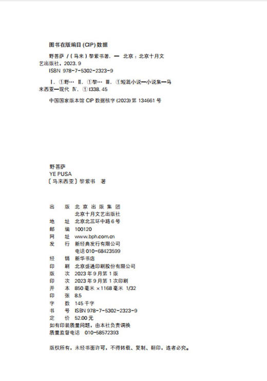 野菩萨 黎紫书短篇小说精选集 特别收入全新短篇《海》 商品图4