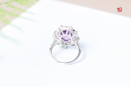 紫水晶戒指【若棠】，925银镶 商品图5