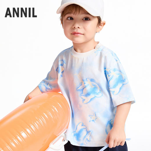 【实体店同款】男童圆领短袖针织衫夏季新款安奈儿童装XB521618 商品图1
