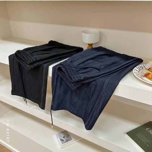 老米优品🎈3-5天。为你的夏日做减法~ 《直筒阔腿牛仔裤》冰爽丝滑质感，宽松阔腿行走生风！K250403A 商品图2