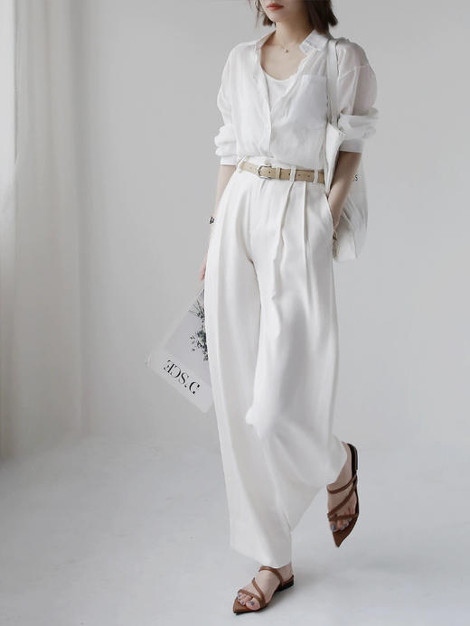 Im Presionismo薄款衬衫吊带两件套  ，舒适肌理感 ，9色可选，均码 商品图1