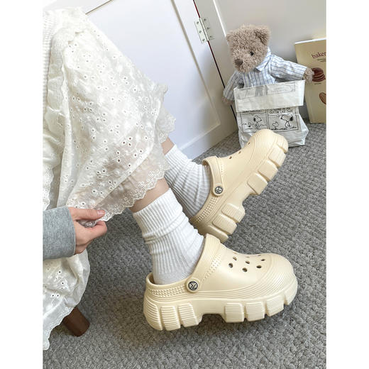 【YW】无忧购休闲懒人厚底增高洞洞鞋3025(截单后7天发货) 商品图10