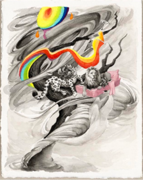 JoanneQ《幼童离诗歌最近》丙烯原作