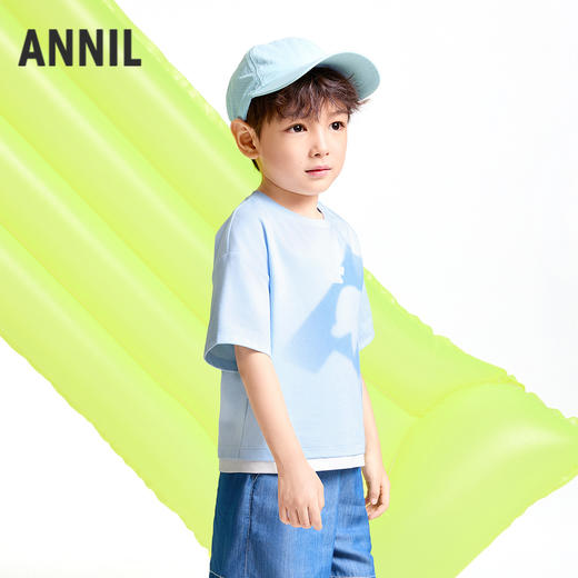【实体店同款】男童圆领短袖针织衫夏季新款安奈儿童装XB521610 商品图1
