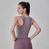 跃牌【安琪拉系列】新款运动背心一体杯宽肩带高强度工字美背假两件瑜伽背心BX-5020 商品缩略图2
