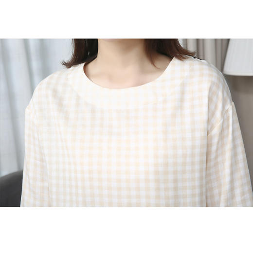 轻柔无感纱布套装（针织七分裤）棕色 商品图2