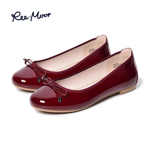 REEMOOR睿慕蛋卷鞋女红色浅口平底鞋软底船鞋芭蕾舞单鞋瓢鞋女鞋2512A6 商品图1