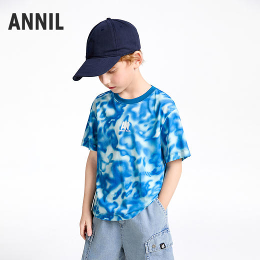 【实体店同款】男童圆领短袖针织衫夏季新款安奈儿童装AB521636 商品图1