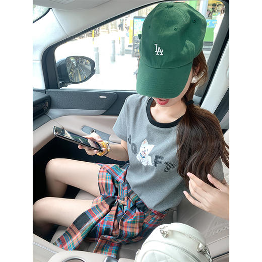 【129元任选2件】现货！红黑格子绑带裙裤 商品图2