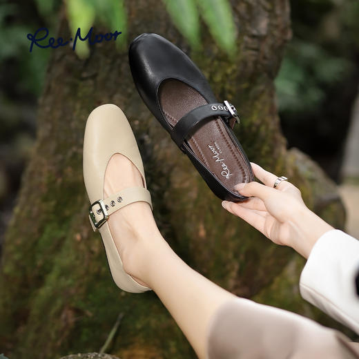 【木兰专享】【拍下减20】Reemoor睿慕真皮玛丽珍鞋女鞋25年新款 | 软弹鞋型、轻盈脚感、休闲百搭 商品图2