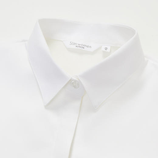 【加绒款】罗蒙女士衬衫挺括有型百搭日常长袖衬衫女商务暗门襟 商品图6