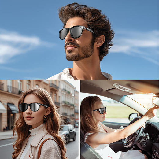 【雷朋同款设计】塞尔兰斯时尚智能眼镜自动配对遥控拍照智能触摸蓝牙耳机 商品图1