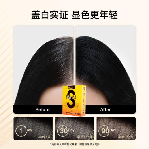 【热卖款】圣诗婷经典染植物调理型染发膏 经典小黄盒染发剂 2盒送发膜 商品图2