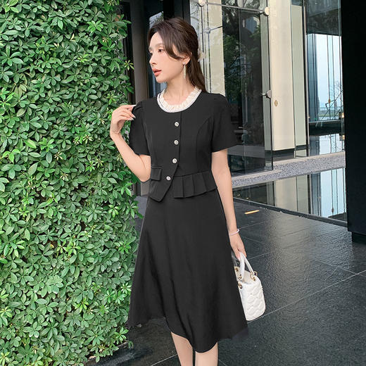 奢姿大码女装2025夏季减龄花边小百褶时尚裙子胖妹妹拼接连衣裙9952820576【1】 商品图4