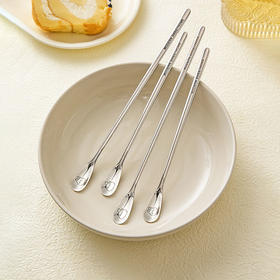 摩登主妇316L不锈钢咖啡勺长柄搅拌勺精致蜂蜜勺杯子用迷你小勺子