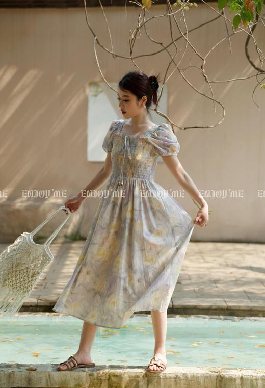 【门店同款】ENJOY夏季“悠然之境”油画系带连衣裙 162253086 商品图3