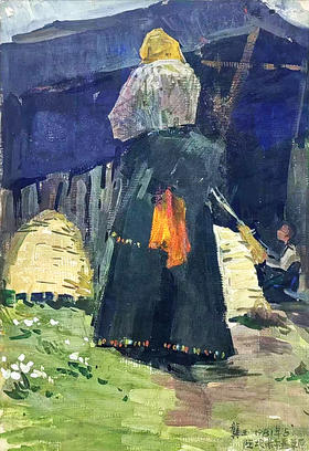 艺术家龚玉展览作品 “毡房前” 装饰画 客厅书房 醍醐《高顶澄烟霞》上海个展