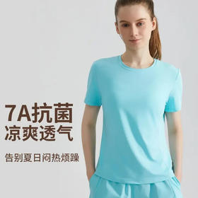 跃牌【安琪拉系列】新款短袖瑜伽服女夏跑步运动宽松透气修身圆领百搭瑜伽t恤BX-5029