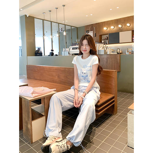 【99元任选2件】可爱猫咪印花短袖T 商品图2