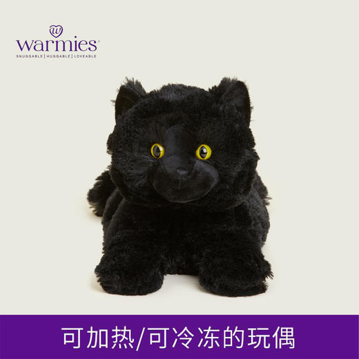 英国warmies 黑猫安抚玩偶公仔送礼毛绒可加热抱枕 商品图0