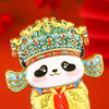 凤冠熊猫金属冰箱贴 可爱中国风卡通国潮磁吸纪念品礼物 商品缩略图0