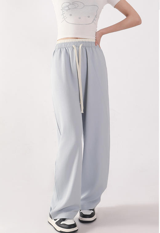 【青乔慕染·夏季直筒撞色柔丝裤】 显高，显瘦，显腿长！ 商品图6