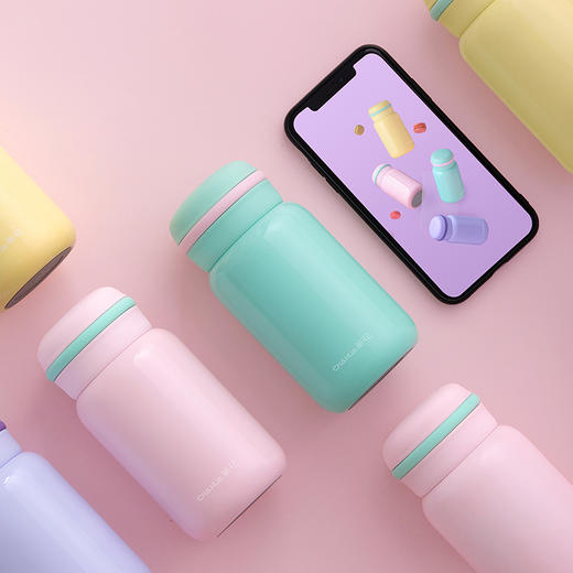 茶花马卡龙不锈钢随行杯053021 商品图5