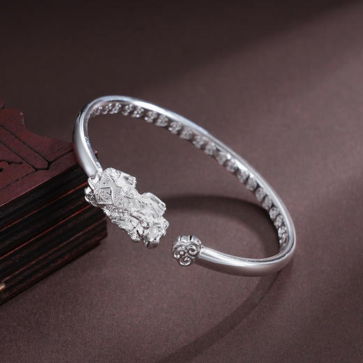 子佩集S999银【貔貅进宝】手镯【SZ007869】纯银手镯祥云2503 商品图2