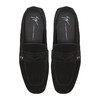 Giuseppe Zanotti 男士签名徽标绒面革莫卡辛鞋 黑色 EU50021001 商品缩略图3