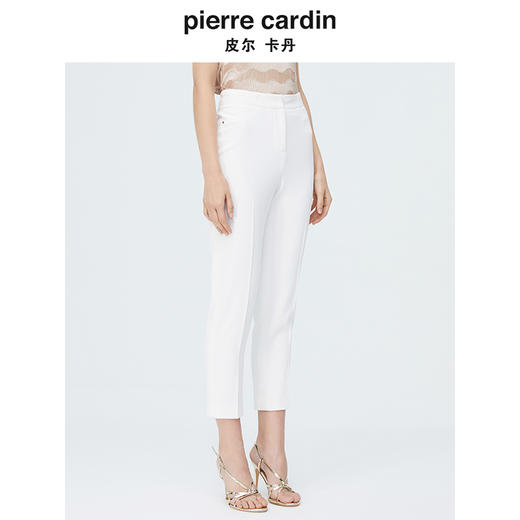 皮尔卡丹女装夏季新款简约干练通勤直筒西裤P4204T4029W0 商品图4