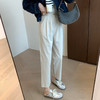 2025复古慵懒新型舒柔棉丝糯柔滑立体明压线高腰哈伦九分裤春款！ 商品缩略图1