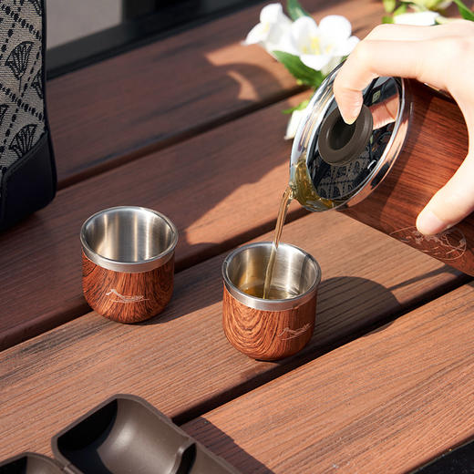 大英博物馆东瀛系列亭台赏月便携旅行保温快客杯茶具套装 商品图1