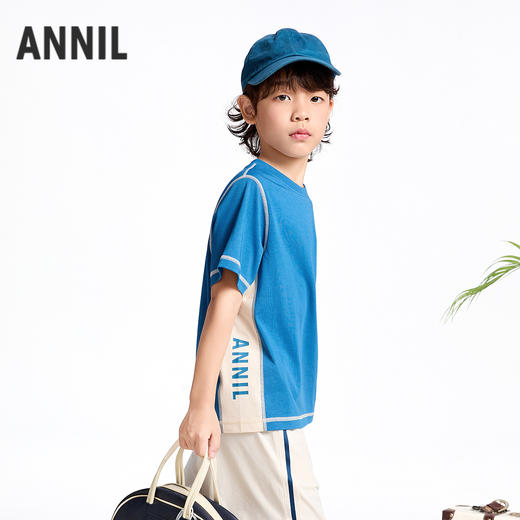 【实体店同款】男童圆领短袖针织衫夏季新款安奈儿童装AB521637 商品图2