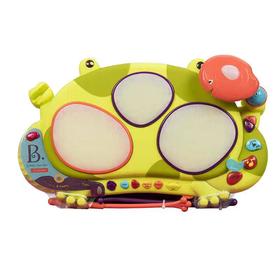 4楼Eubelle欧蓓 比乐B.Toys饶舌青蛙电子鼓儿童架子鼓 宝宝手拍玩具打击敲击乐器 吊牌价：439元 活动价：130元