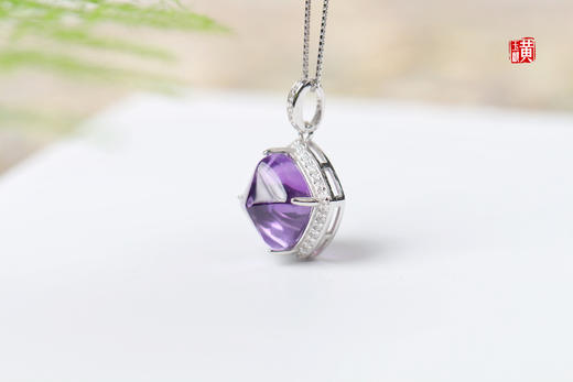 紫水晶吊坠【温澜】，925银镶 商品图5