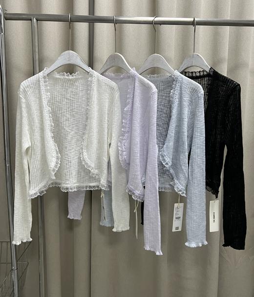 【门店同款】ENJOY夏季蝴蝶结蕾丝边开衫 162250168 商品图0