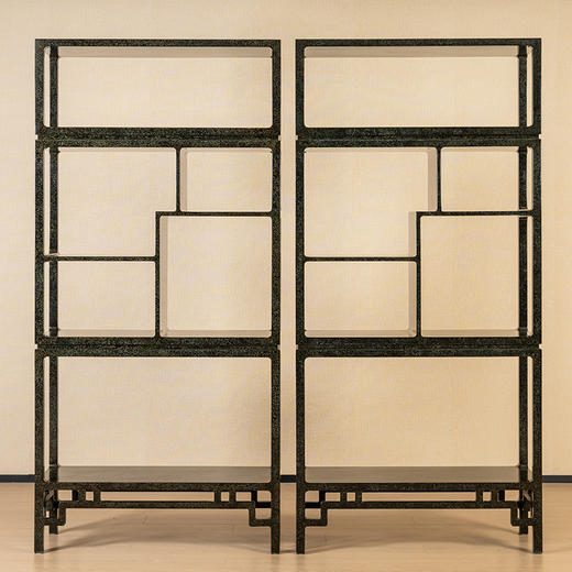 犀皮漆博古架（一对） 商品图4